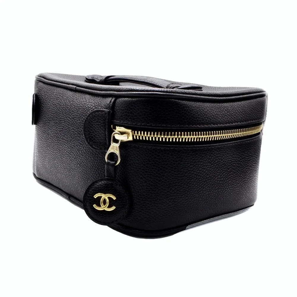 CHANEL Cosmetics Bag Caviar Skin Black - Picture 3 of 12